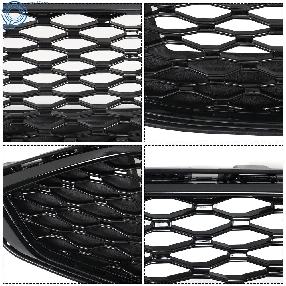 Front Bumper Mesh Grill for Ford Fusion (2017–2018) Glossy Black
