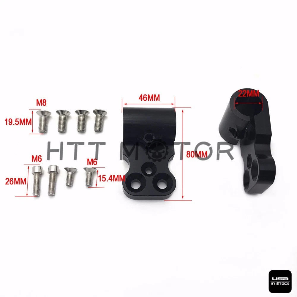 Clip-On Adapter Plate & Handlebars Set for Yamaha MT-07 FZ-07 (2014–2017)