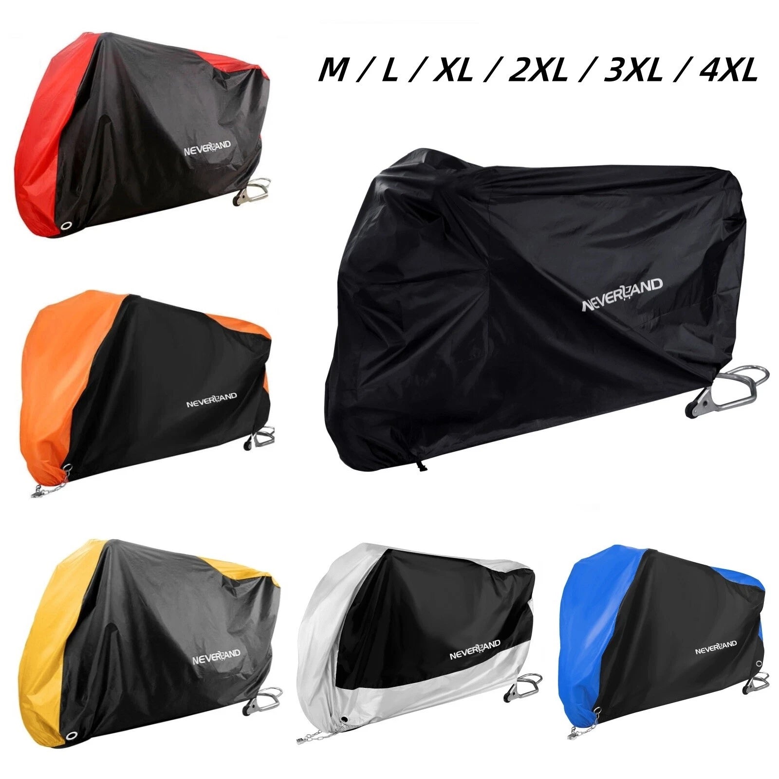 5 Size Motorcycle Cover for NEVERLAND (Waterproof, Snow, Dust, Rain)
