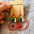 Lightweight Dangle Christmas Earrings - 2 Pair for Holiday Gift