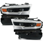 Full LED Projector Headlights for Ram 1500 (2019–2024) Left+Right Pair