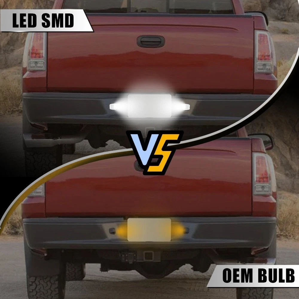 Set of 2 White License Plate Tag Lights for Mitsubishi Raider (2006–2009)