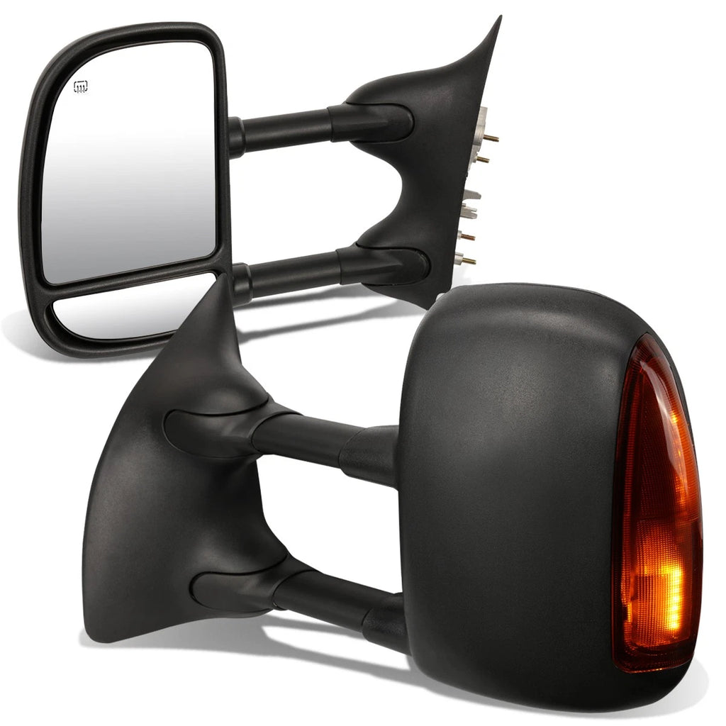 Set of 2 Power Heated LED Signal Light Towing Mirrors for Super Duty (1999–2007)