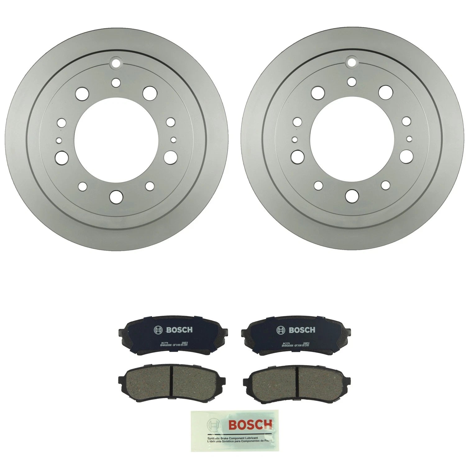 Bosch Rear Quietcast Rotors & Ceramic Disc Brake Pad Kit for Land Cruiser LX470 (1998–2007)