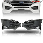 Set of 2 Front Black Fog Light Cover Trims for Ford Explorer (2020–2022)