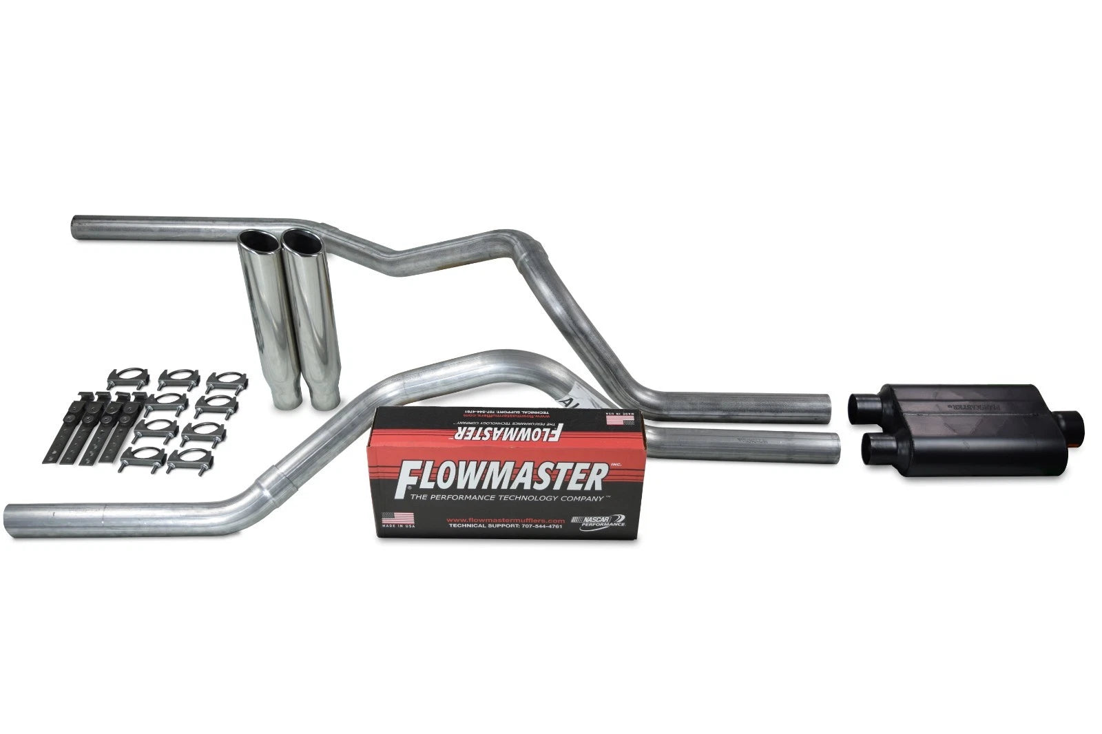 Dual Exhaust Kit for Ford F-150 (1987–1997) - 2.5" Flowmaster Super 44