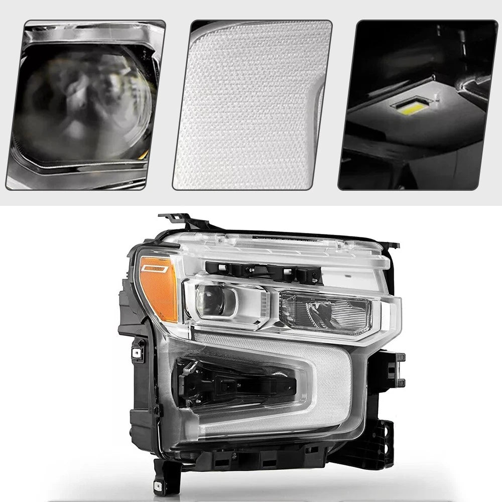 LED Headlight for Chevy Silverado 1500 LT/RST (2022–2026) Right, Chrome Bezel