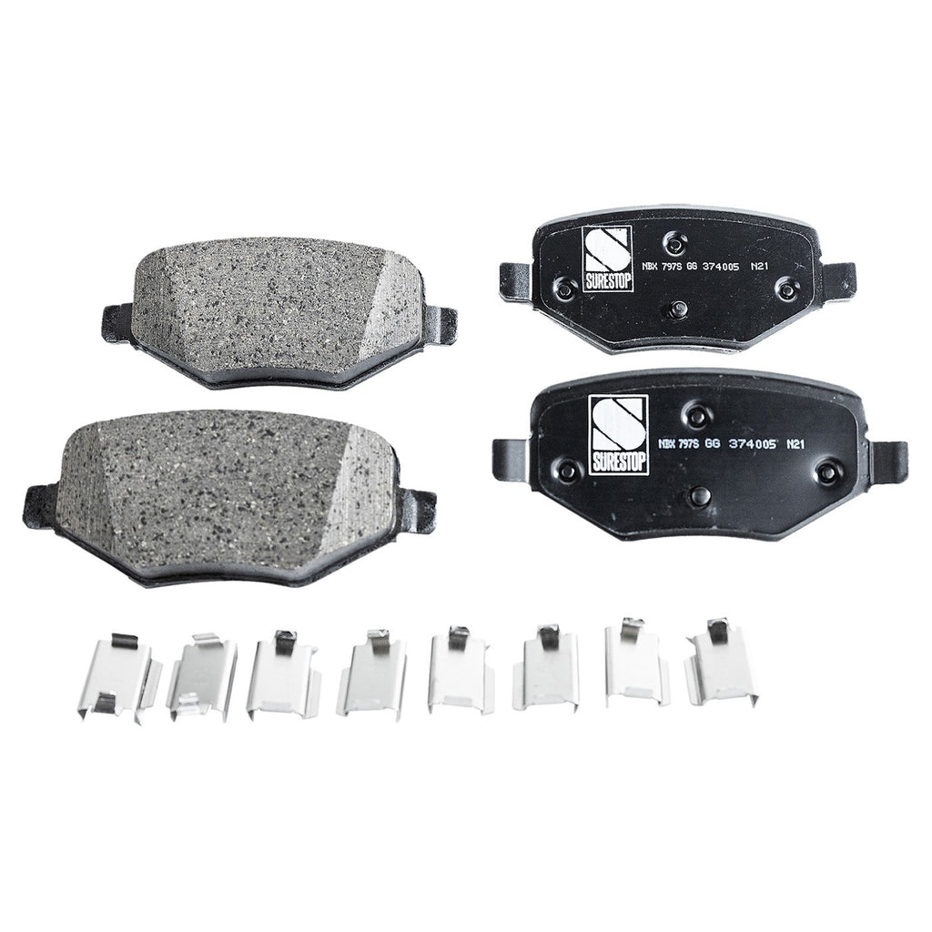 Set of 4 Brake Pads for Ford Police Interceptor Utility Explorer MKT MKS