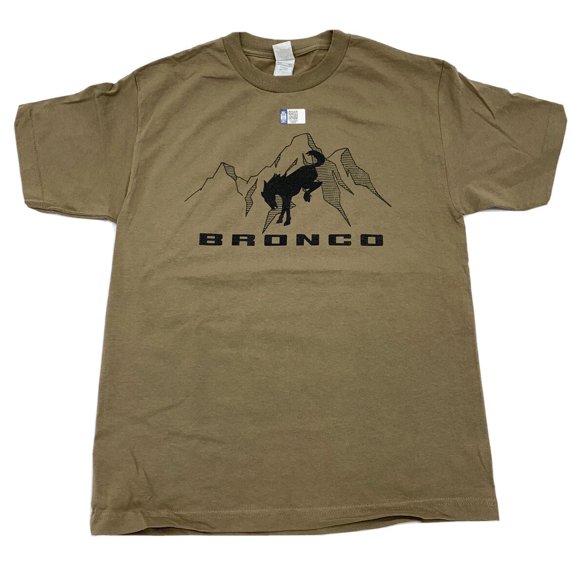 Modern Ford Bronco T-Shirt Tan with Black Emblem for 2021–2025