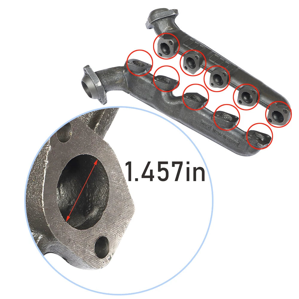 2PC Exhaust Headers for Ford Super Duty Van 6.8L V10 (2000-2013)