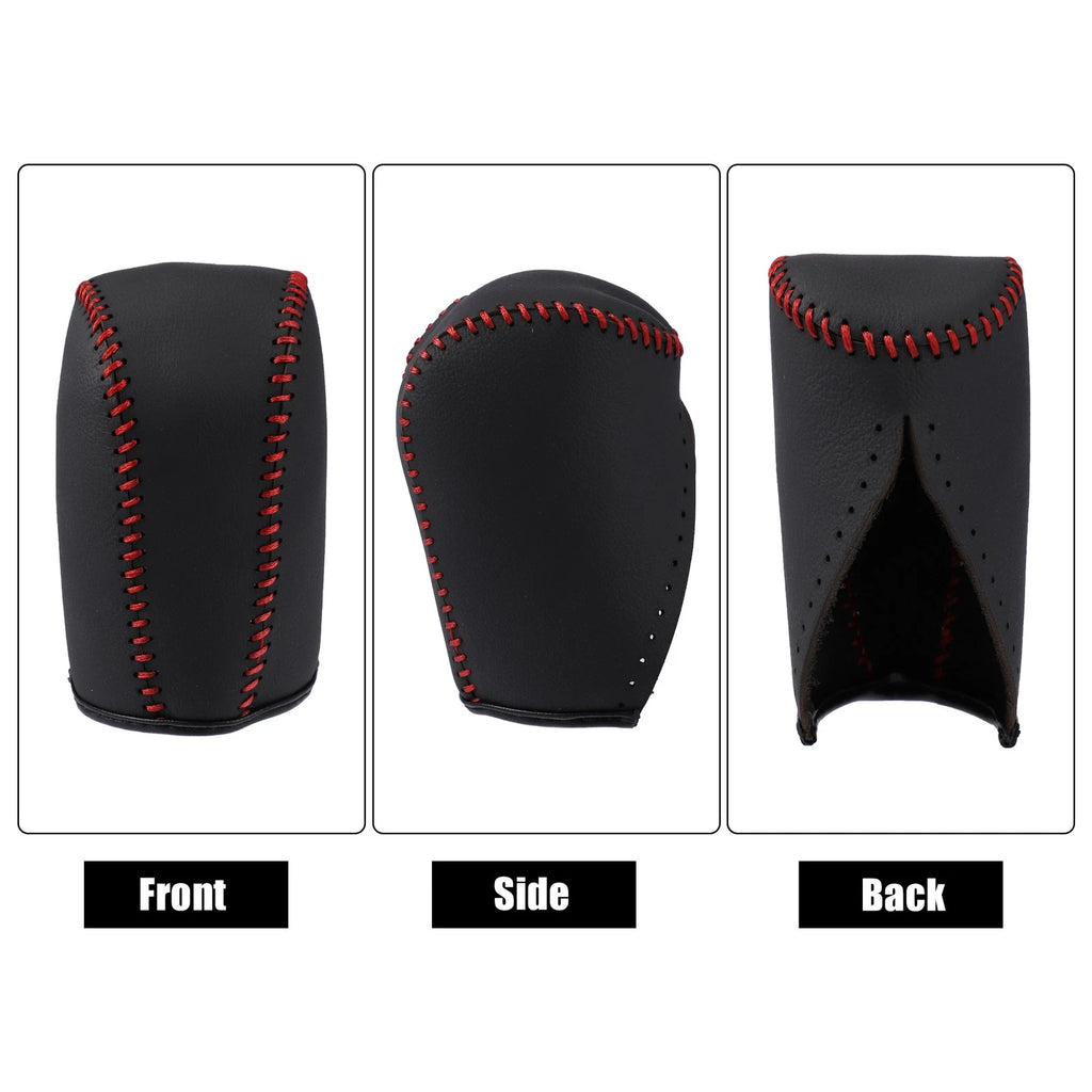 Black Faux Leather Gear Shift Knob Cover for Toyota Camry (2007–2011)