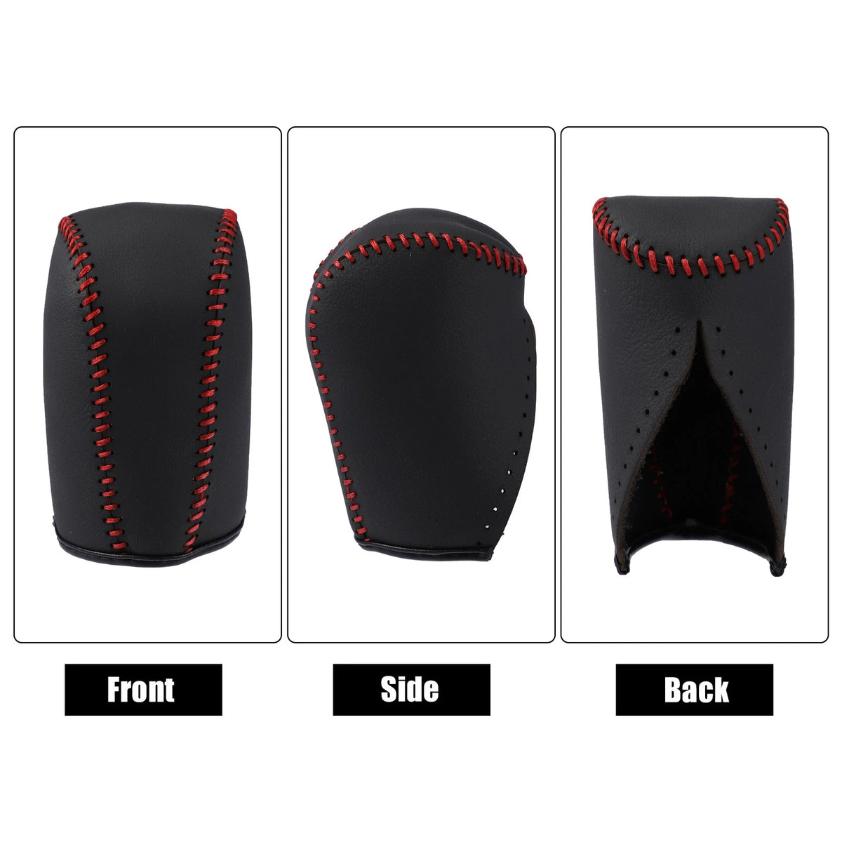 Black Faux Leather Gear Shift Knob Cover for Toyota Camry (2007–2011)