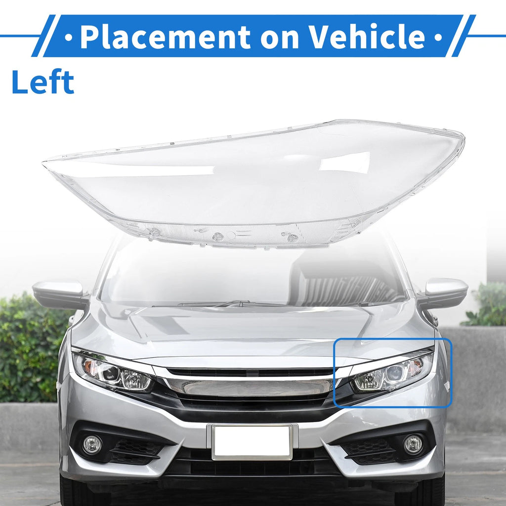 Headlight Lens Cover for Hyundai Elantra (2017–2018) PC Clear