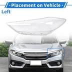 Headlight Lens Cover for Hyundai Elantra (2017–2018) PC Clear