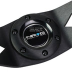 NRG 350mm Racing Steering Wheel for Universal Fit (2-Spoke, Yellow Suede)