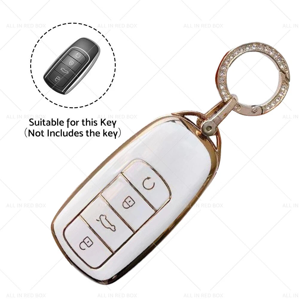 Car Remote Key Fob Case Cover for Chery Omoda 5 (2022–2023) TPU Beige