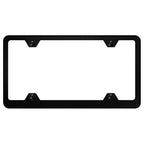Powder-Coated Black Stainless Steel Wide Body 4-Hole License Plate Frame