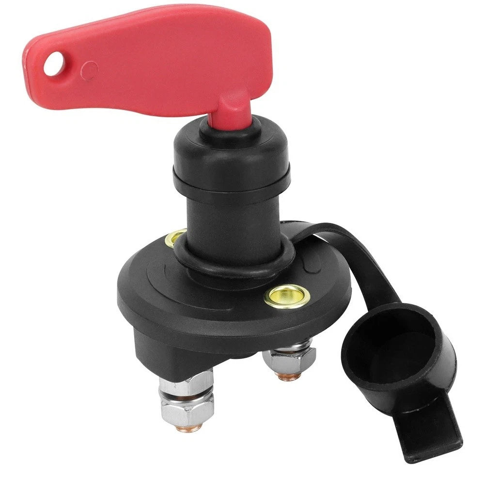 M8 2 Pole Battery Disconnect Switch for Marine Car RV (Stainless Steel, Copper)