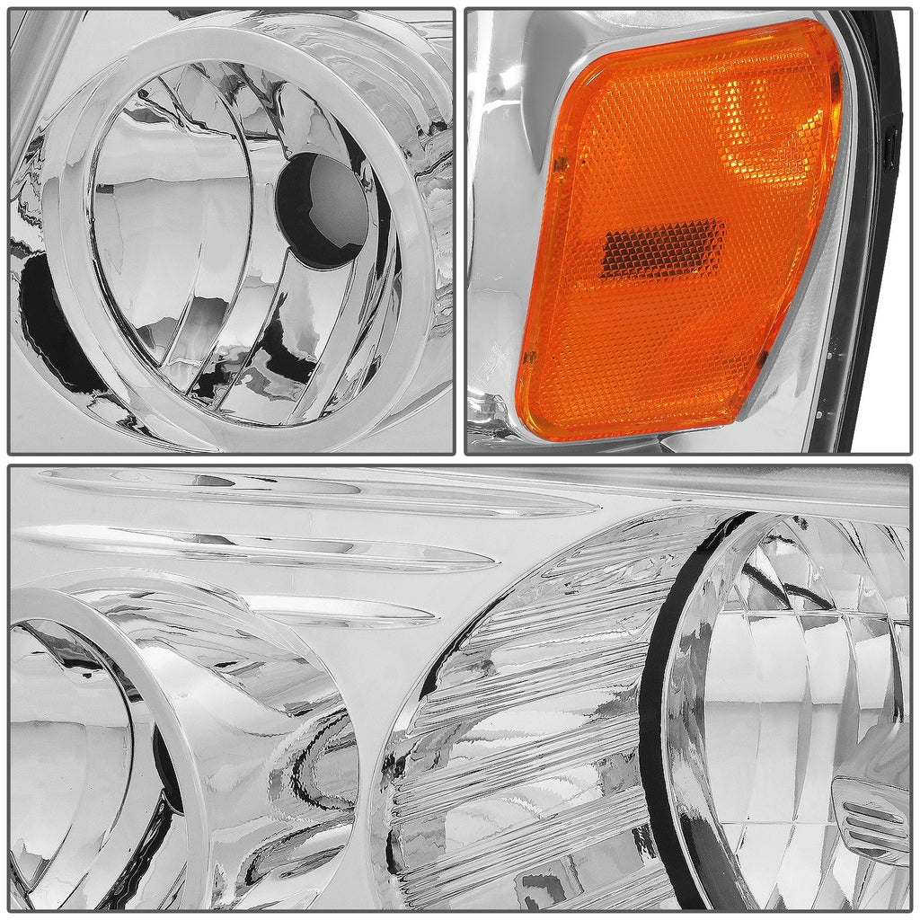 Factory Style Headlights for Ford F-150 Lincoln Mark LT (2004–2008) Chrome/Amber
