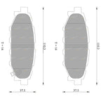 Rear Disc Brake Pads Set for Subaru Outback 2.0L 2.5L (2004-2010)