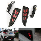 Pair 12V LED Rear Bumper Tail Brake Lights for Toyota CHR (2018)
