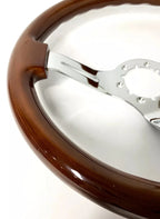 14 in Chrome Wood Slotted Steering Wheel for Chevy Impala (1969–1970)