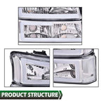 Headlights and Bumper Light for Chevrolet Silverado 1500 2500HD 3500 (2003–2006)