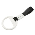 PVC Plastic Black & White Round Ring Handle Strap for Train Bus