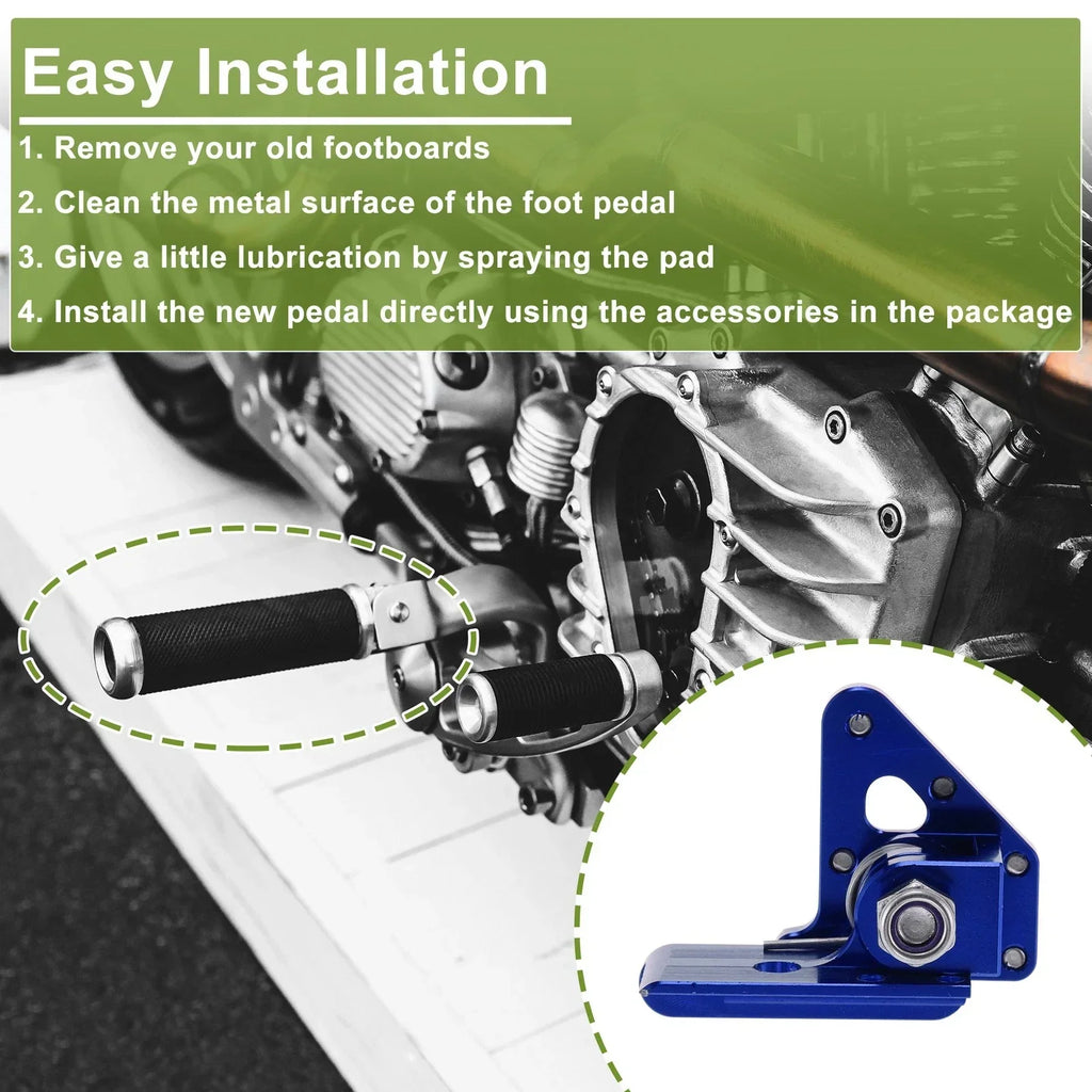 Motorcycle Foot Pegs for Honda CRF50 Footrests Blue (2004-2023)
