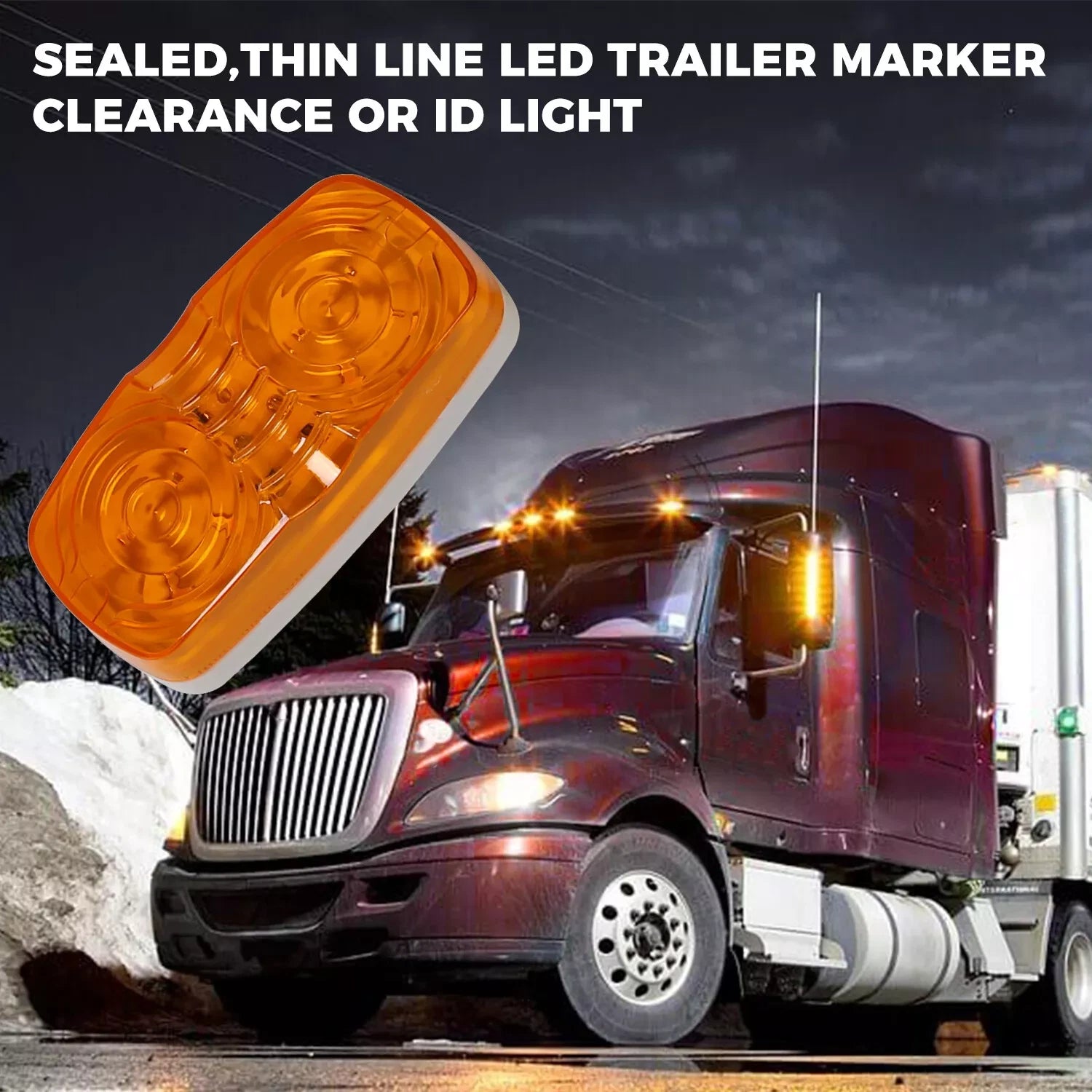 10X LED Amber Marker Lights for Trailer (Universal)
