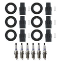 Set of 6 Denso Double Platinum Spark Plugs & Coil Boots for Camry ES330 Sienna V6 (2002–2006)