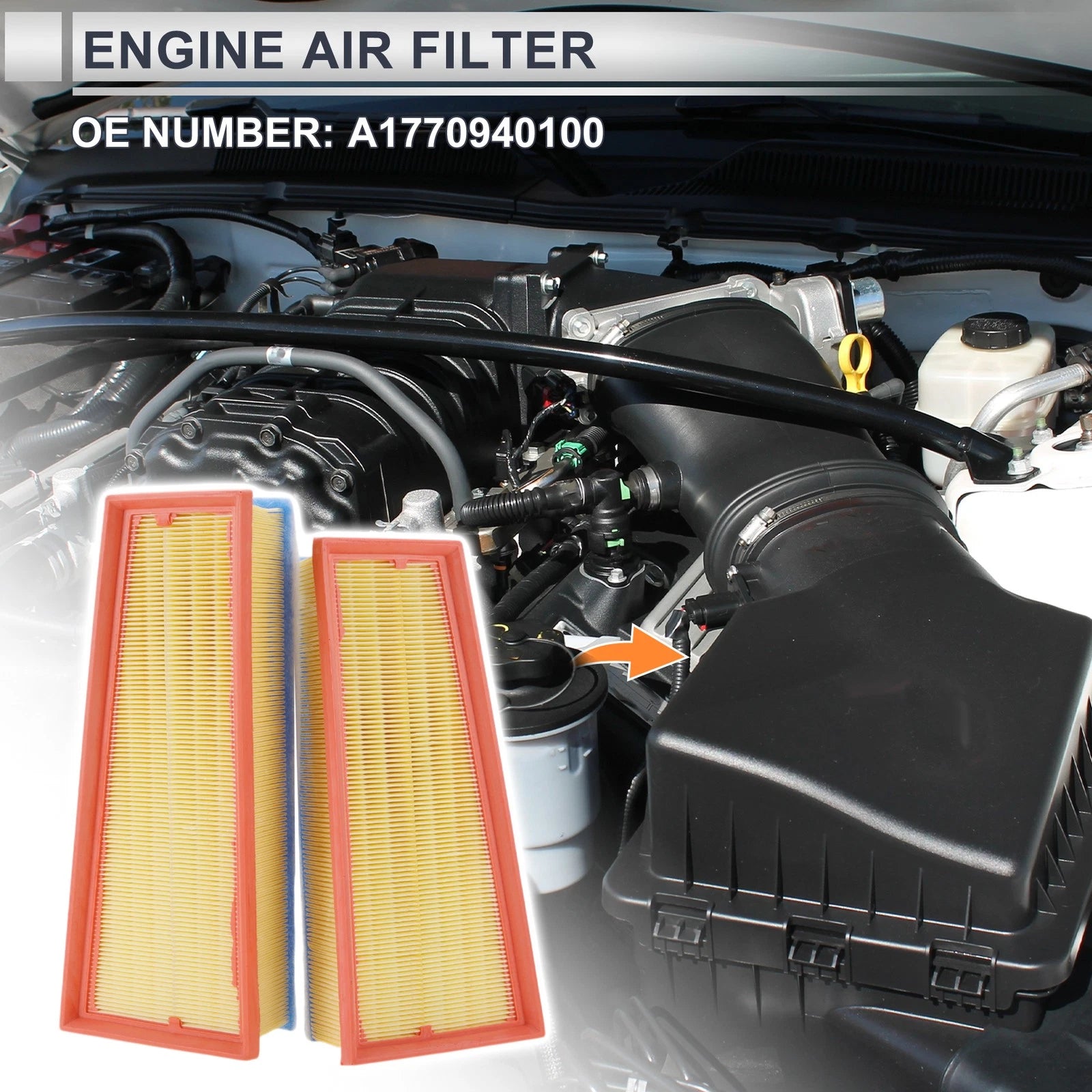 Engine Air Filter No.A1770940100 for Mercedes-Benz AMG S63 (2017–2020)