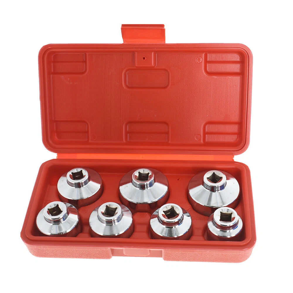 7 PC Oil Filter Cartridge Socket Set for Metric Vehicles (Various Years)