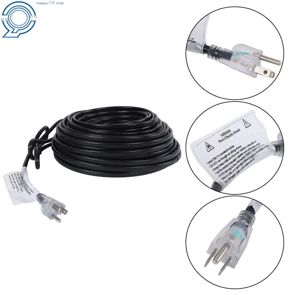 Heat Cable for Roof (140FT) Self-Regulating Pipe De-icing 120V