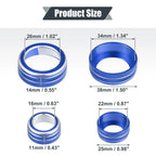 3 x AC Knob Ring Covers for Honda CR-V 2017-2021 - Volume Control Knobs Blue