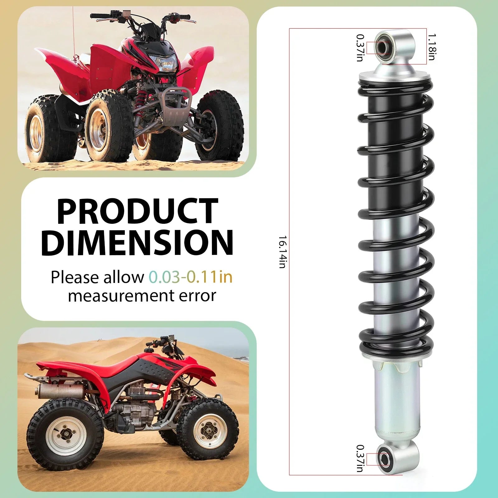 Rear Shock Absorber 2 x For Honda TRX250X (2009–2020)