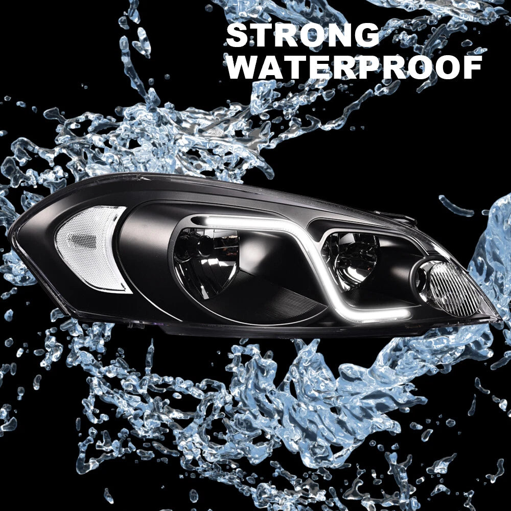 LED DRL Headlights for Chevy Impala (2006–2016) Black Housing