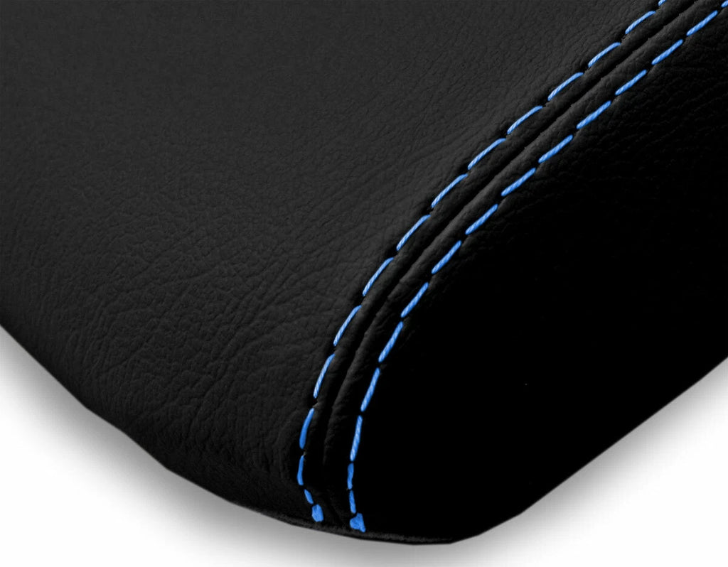 Leather Console Lid Armrest Cover for Toyota 4Runner (2010–2019) Blue Stitch