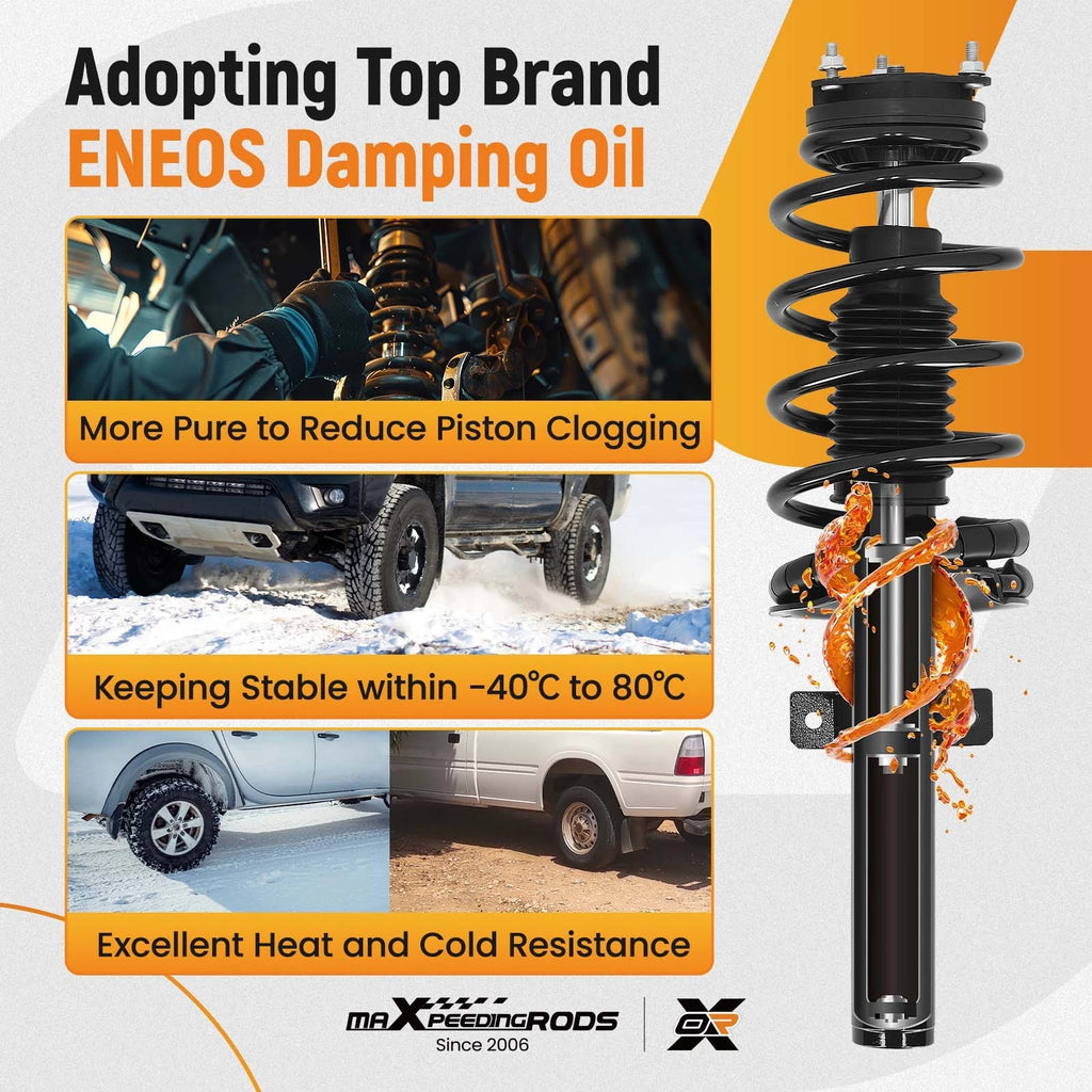 2X Front Complete Struts w/ Coil Spring for Ford Transit Connect (2010–2013)