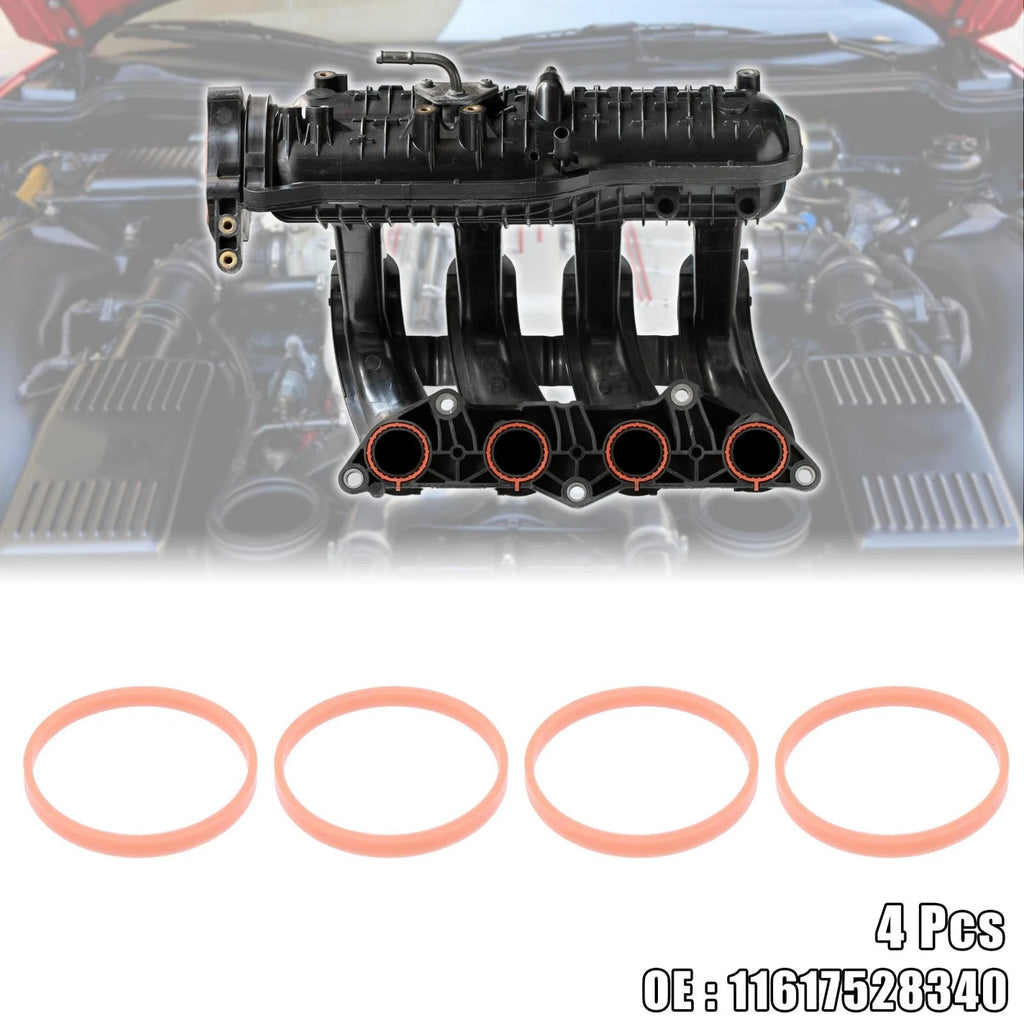 Set of 4 Engine Intake Manifold Gaskets 11617528340 for BMW Mini Cooper (2007–2015)