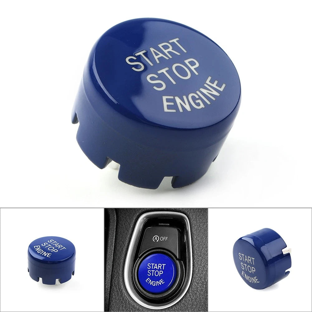 Start Stop Engine Button Switch Cover for BMW F Series (Universal) - Blue