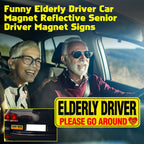 Reflective Senior Driver Car Magnet for Elderly Drivers (3.5x9.9")