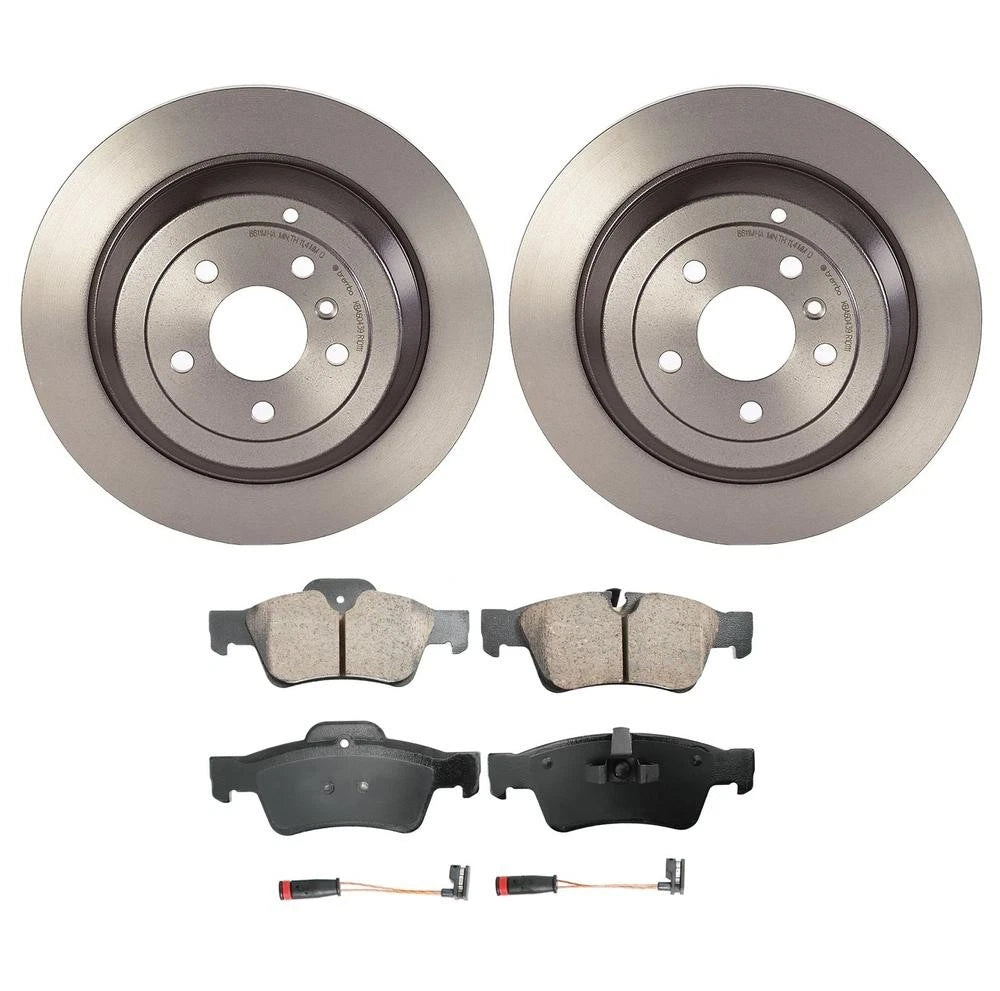 Set of 4 Akebono Rear Brake Pads & 330mm Rotors for MB W164 ML W251 (2006–2015)