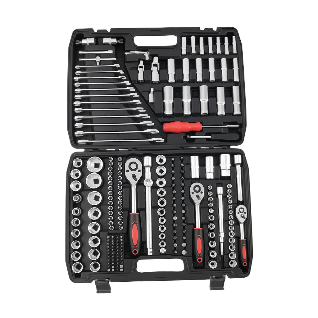 Professional Socket Set Ratchet Wrench Tool Kit with Storage for All Makes (216PC)
