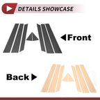 8 Pcs Door Pillar Window Trim for Audi Q5 (2018–2021) Carbon Fiber Black