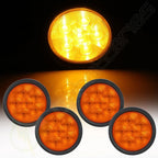 4X 5.2" LED Amber Shell Lights for Various Applications