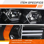 LED DRL Sequential Chasing Signal Projector Headlights for Ram 2500-5500 (2019–2024)