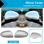Set of 2 Side Mirror Cover Caps for Mazda 2 3 BL (2009–2013) Silver