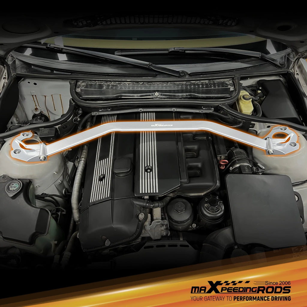 Front Upper Strut Bar for BMW E46 318i 325i 330i 318ci 325ci 330ci (1998–2005)