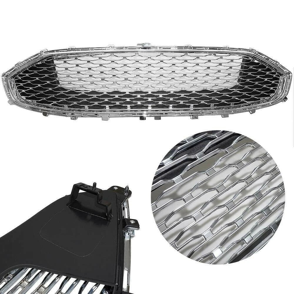 Chrome Front Upper Mesh Bumper Grille for Ford Fusion (2019–2020)